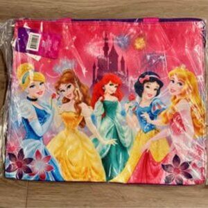 Disney Zippered Tote Princesses Bag Ariel Belle Cinderella Snow White Aurora